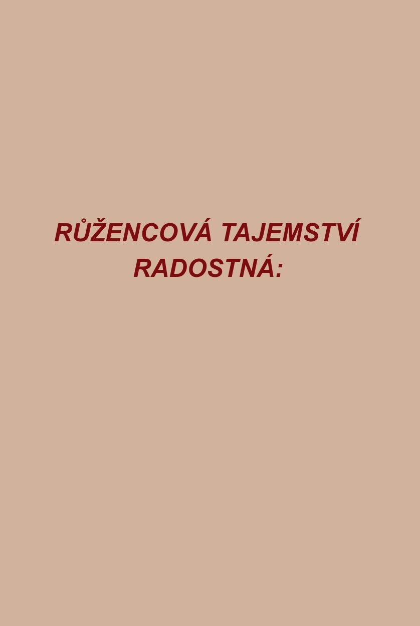 RŮŽENCOVÁ TAJEMSTVÍ